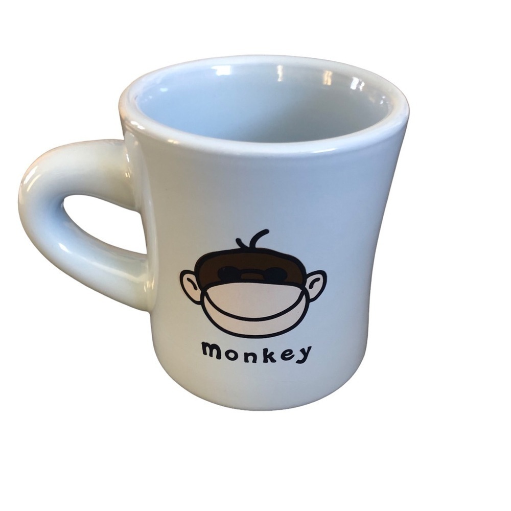 Life is Good Monkey Coffee Mug By Good Time Light Blue Heavy Duty